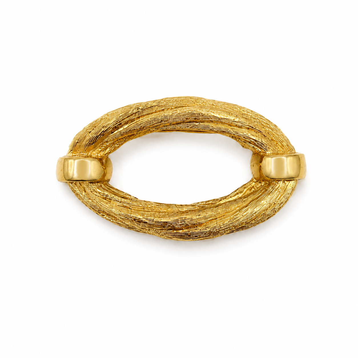 Vintage Christian Dior Rope Gold Tone Brooch