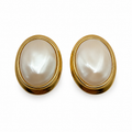 Vintage YSL Faux Pearl Clips On Earrings