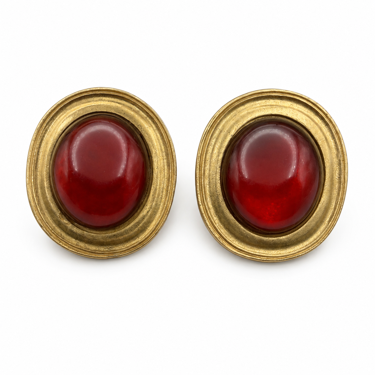 Vintage YSL Jelly Two-side Necklace and Earrings Set