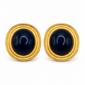 Vintage YSL Dark Blue Jelly Clips On Earrings