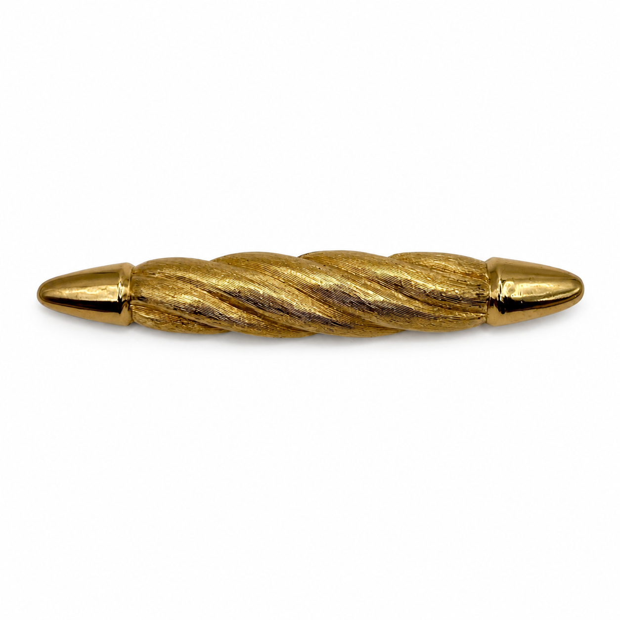 Vintage Christian Dior Rope Gold Tone Bar Brooch