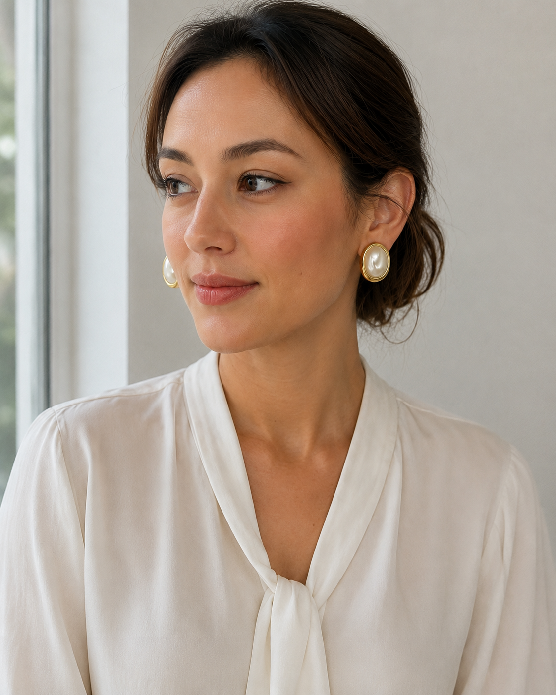 Vintage YSL Faux Pearl Clips On Earrings