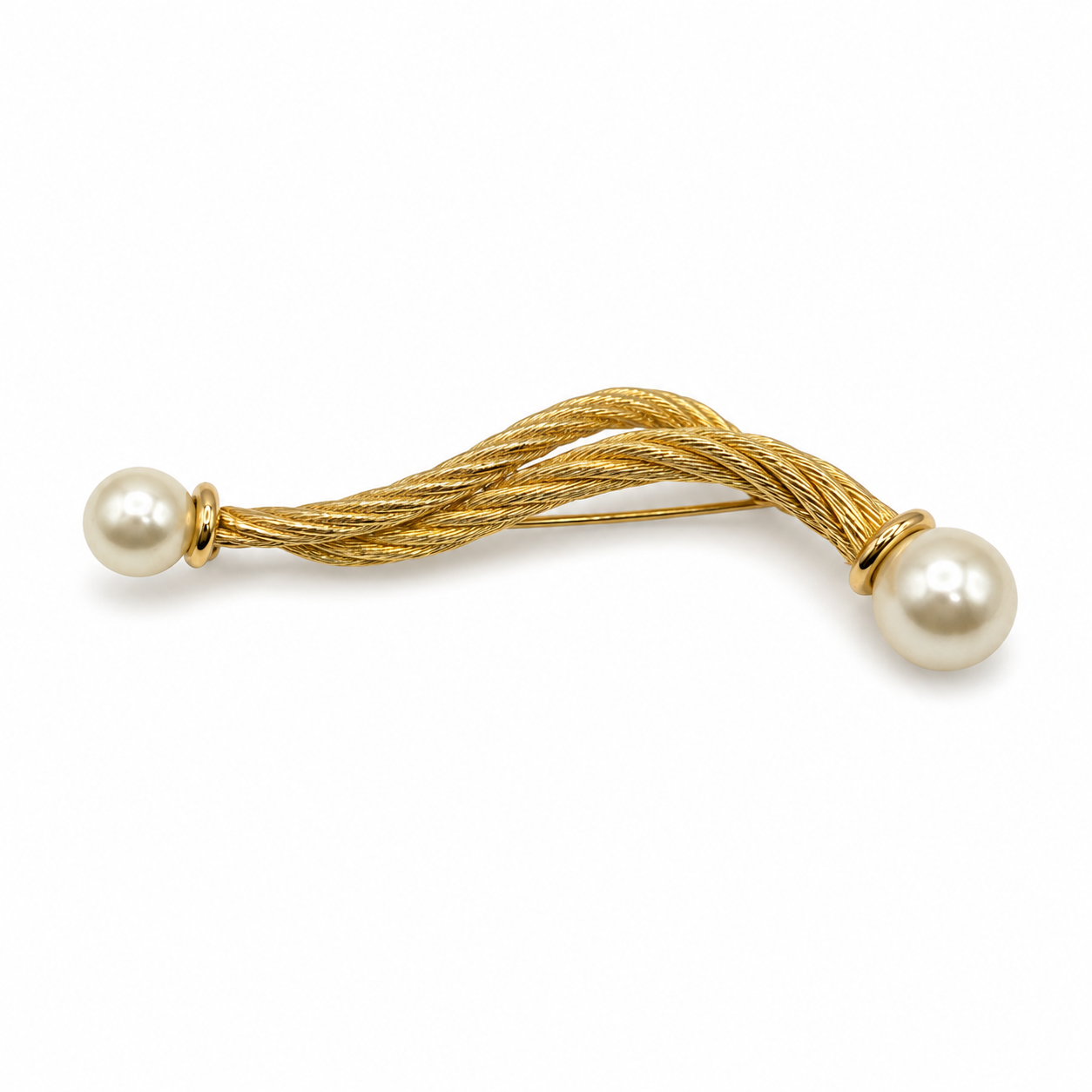Vintage Christian Dior Faux Pearl Rope Brooch